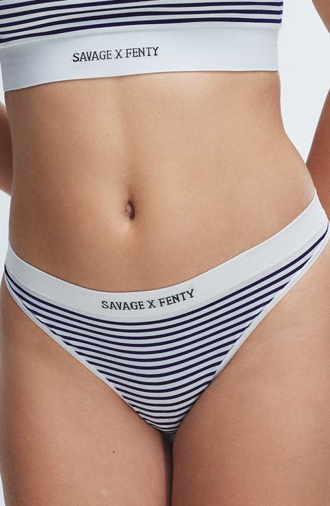 Seamless Stripe Thong (Regular & Plus)