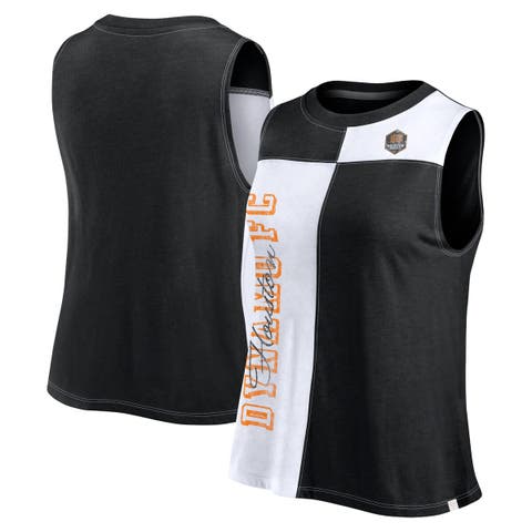 Women's Fanatics Branded Black Houston Dynamo FC Script Colorblock Tank Top