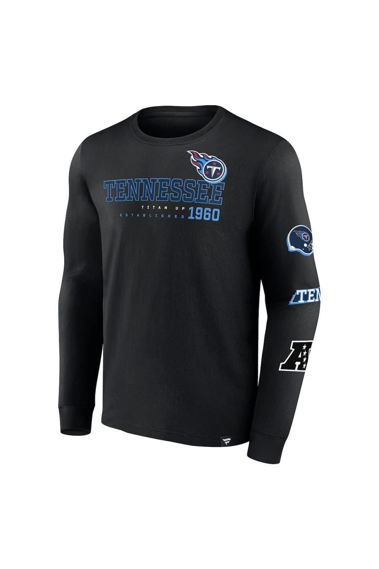 Men's Fanatics Branded Black Tennessee Titans High Whip Pitcher Long Sleeve T-Shirt, Alternate, color, Black
