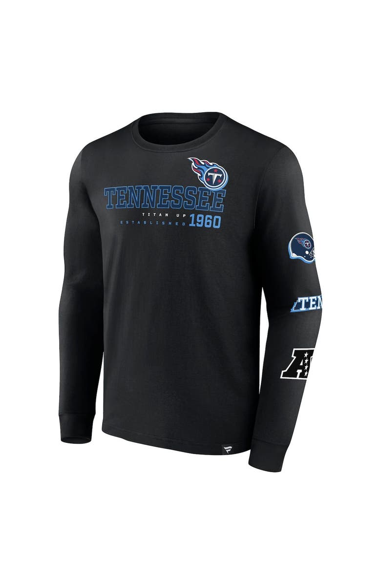 FANATICS Men's Fanatics Branded Black Tennessee Titans High Whip Pitcher Long Sleeve T-Shirt, Alternate, color, 