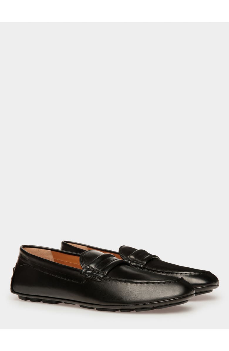 Bally Kerbs Driver in Buffalo Leather, Alternate, color, Black