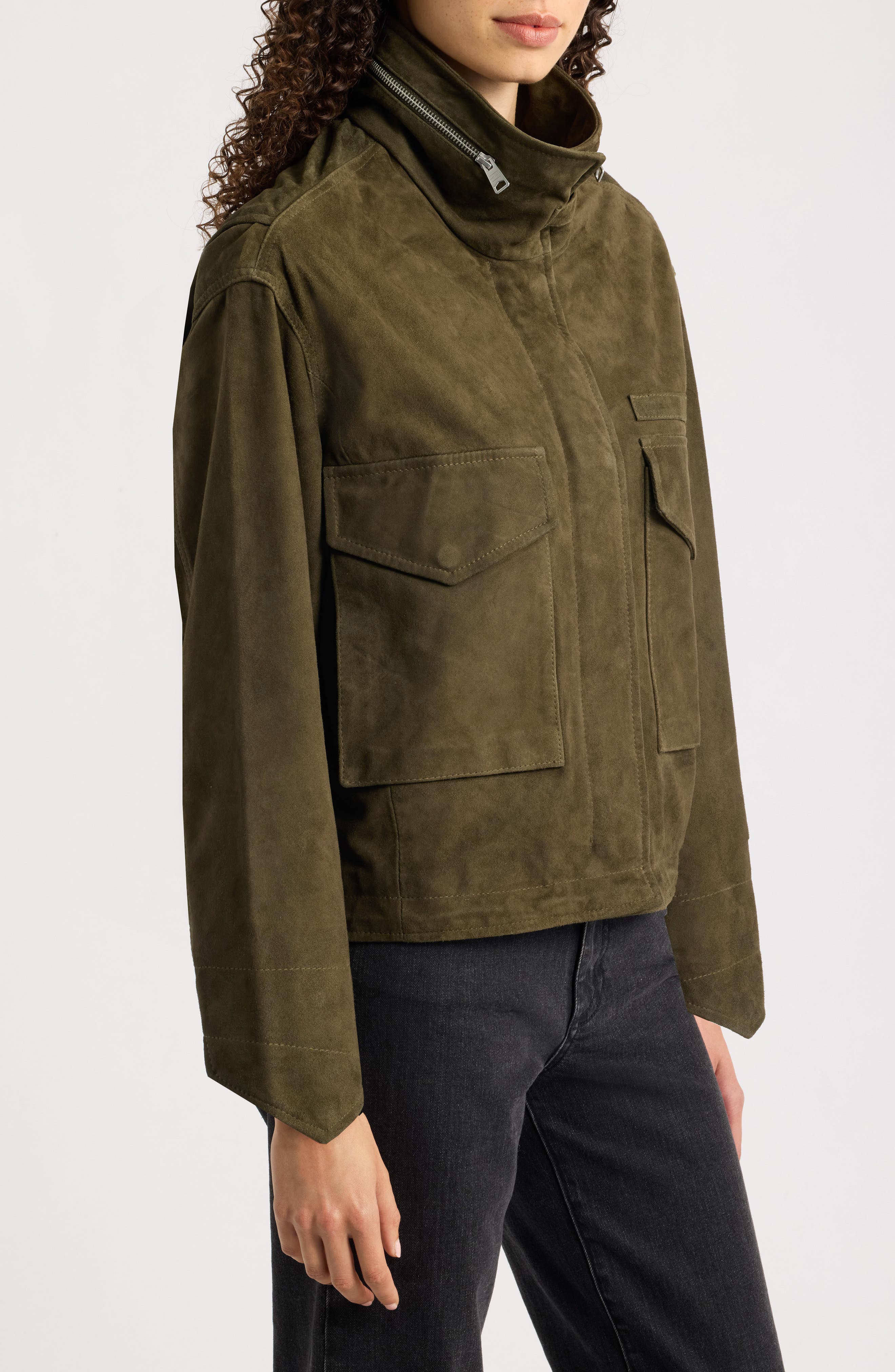 Женские куртки AllSaints Clay Suede Jacket — фото 3