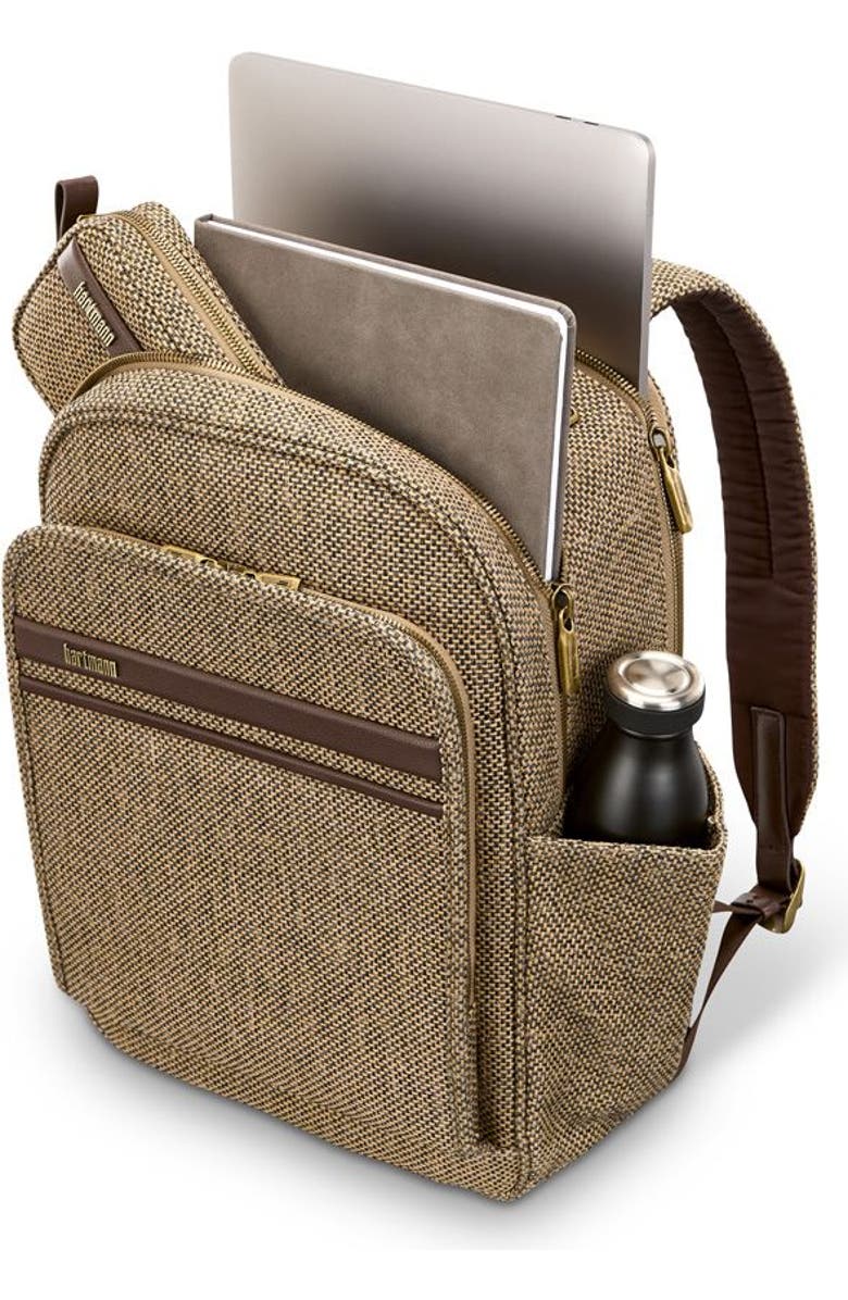 Hartmann Tweed Travel Backpack, Alternate, color, Tweed/Natural Leather