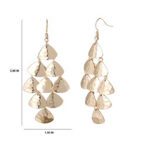 Bcbg Eneration Layered Triangle Drop Earrings In Gold