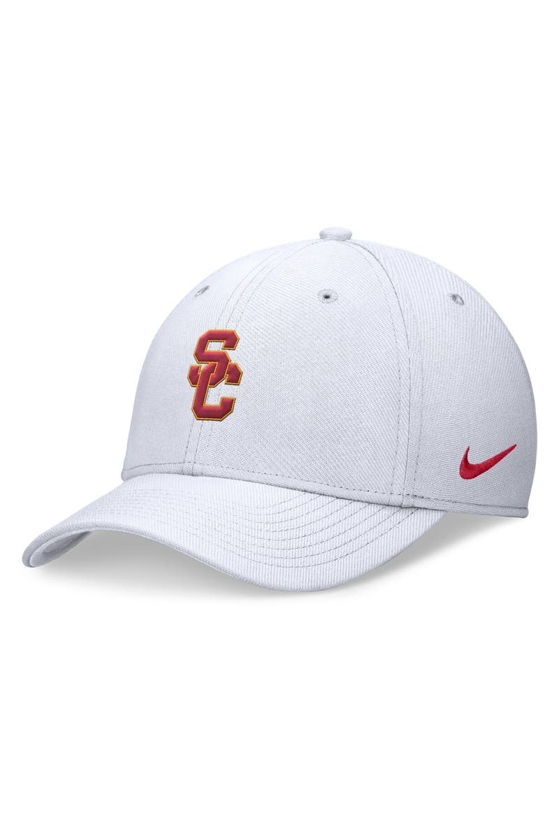 Nike Men's Nike White USC Trojans 2024 On-Field Swoosh Flex Hat, Main, color,
