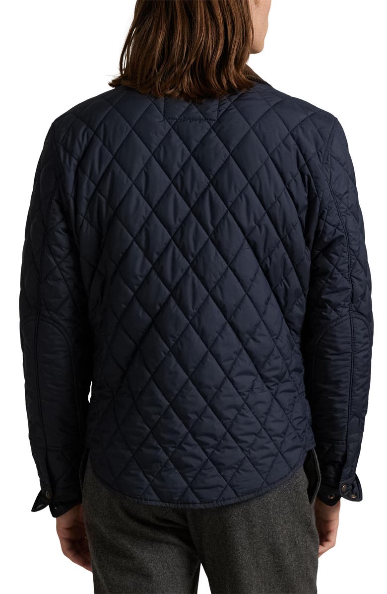 Polo Ralph Lauren The Beaton Quilted Water-Repellent Shirt Jacket, Alternate, color, College Navy