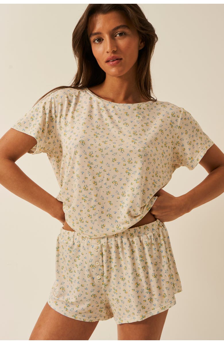 Stripe & Stare T-Shirt & Short Set, Main, color, 