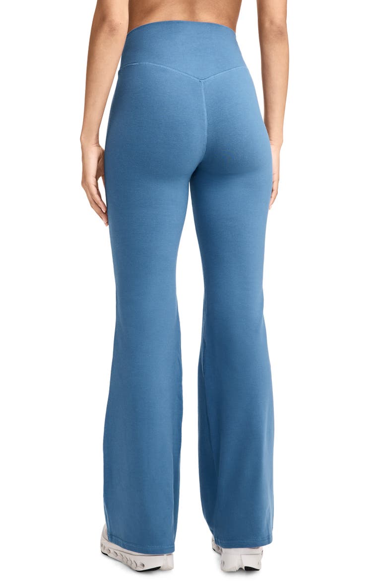 Women's Cotton Stretch Flare Legging, Alternate, color, Harbor Blue