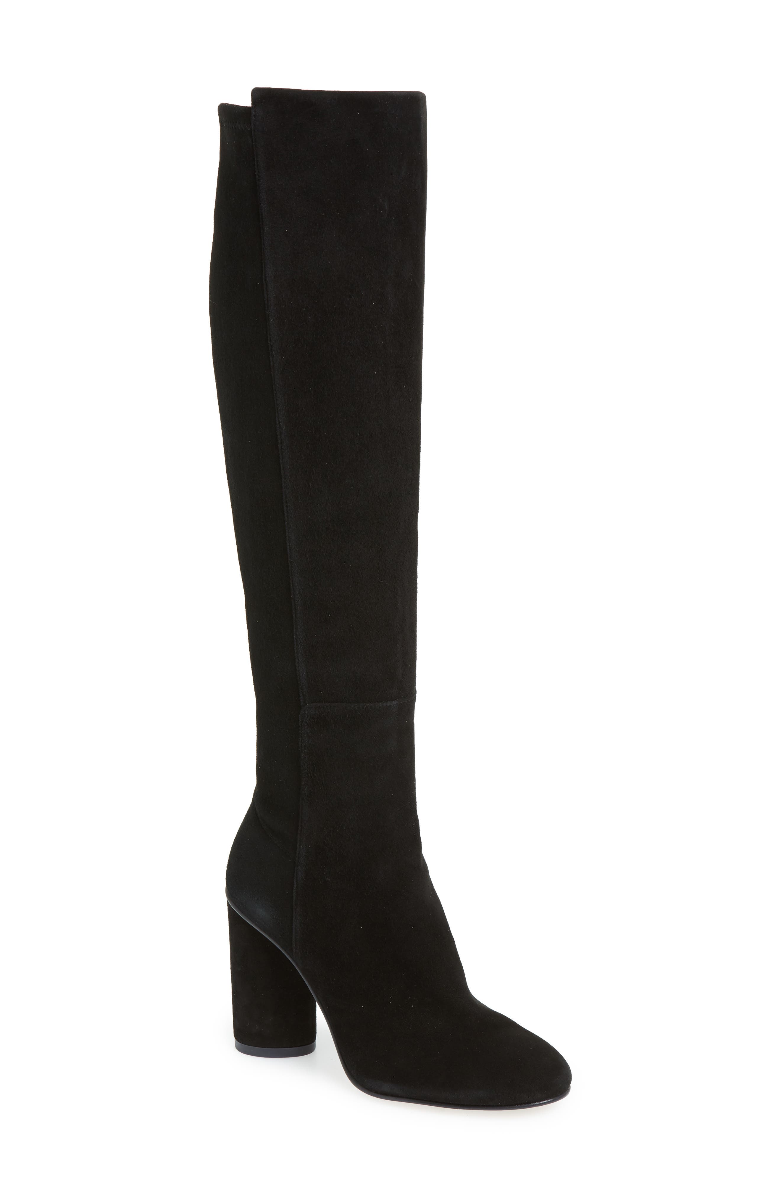 Eloise Over the Knee Boot, Main, color, BLACK SUEDE