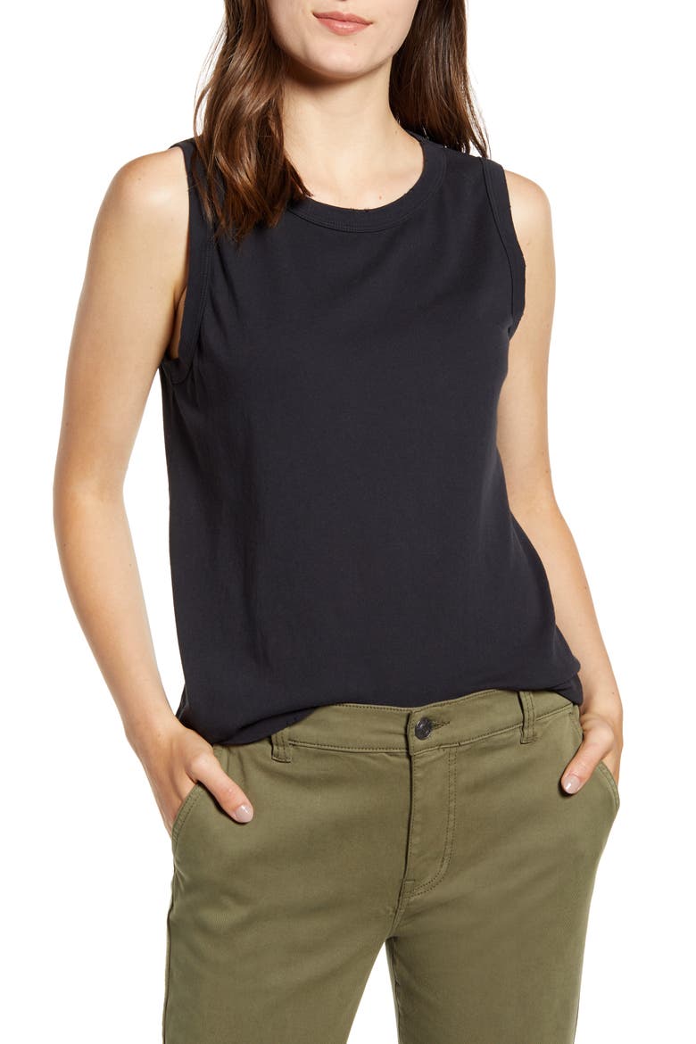 The Muscle Tank Top, Main, color, CAVIAR