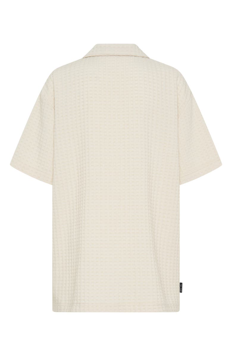 TINY TRIBE Kids' Short Sleeve Solid Button-Up Shirt, Alternate, color, 