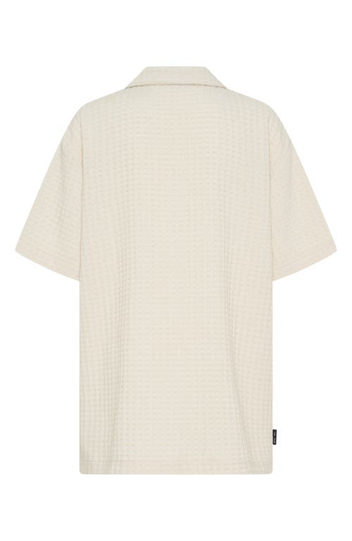 Tiny Tribe Kids' Short Sleeve Solid Button-up Shirt In Grey