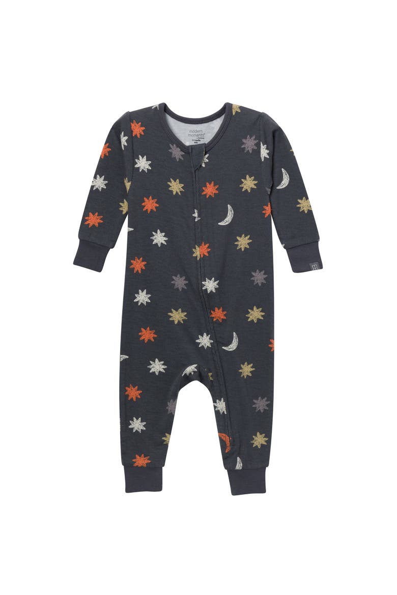 Christmas Snug Fitting Footless Pajamas, Alternate, color, Stars and Moons