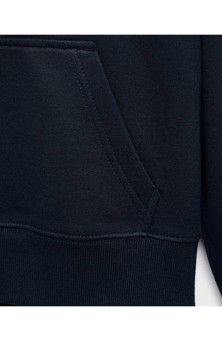 MANGO TEEN Shrunken Zip Hoodie, Alternate, color, Navy