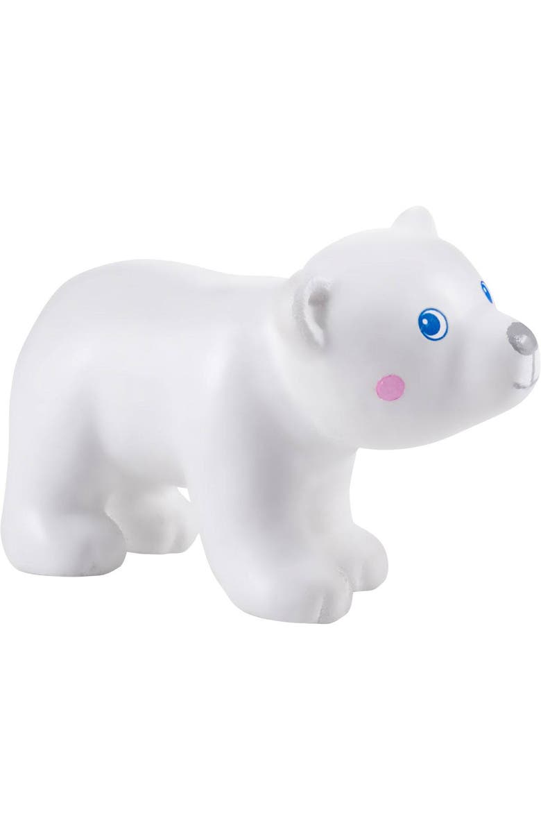 HABA Little Friends Polar Bear Cub - 1.75" Chunky Plastic Zoo Animal Toy Figure, Main, color, Multi