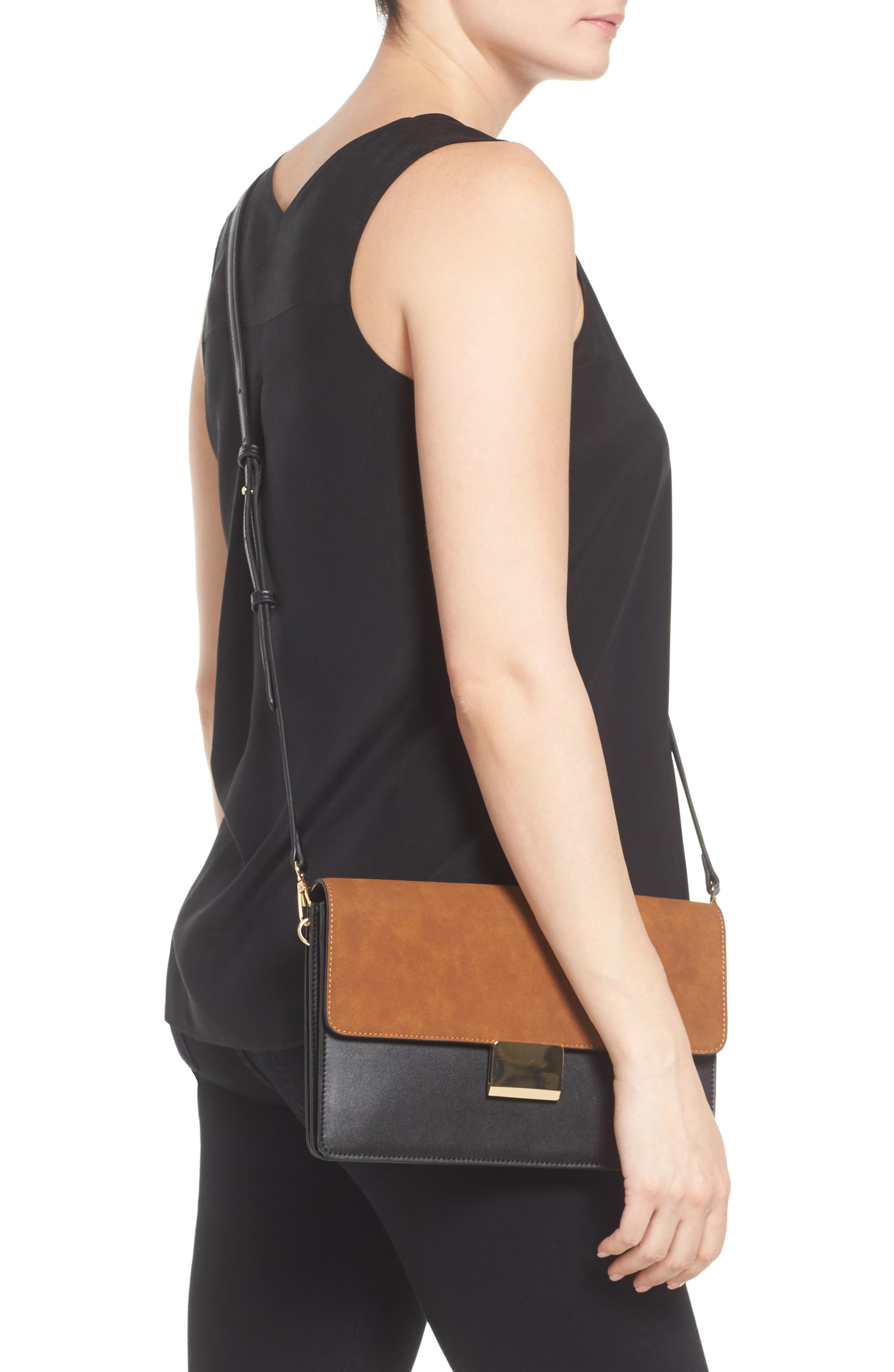 Chelsea28 Leighton Colorblock Faux Leather Crossbody Bag, Alternate, color, 