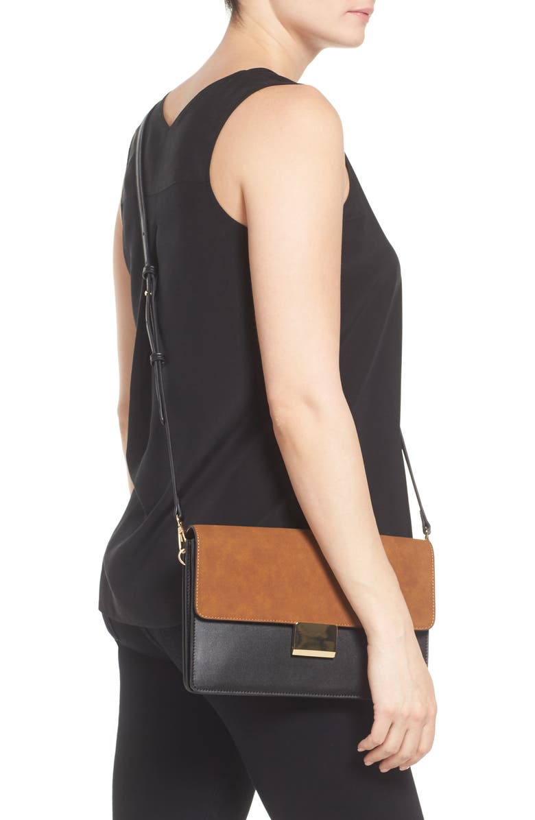 Chelsea28 Leighton Colorblock Faux Leather Crossbody Bag, Alternate, color,