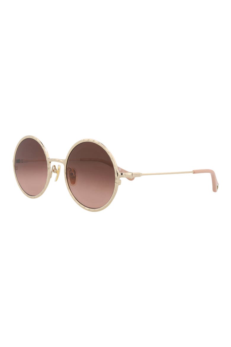 53mm Round Sunglasses, Alternate, color, GOLD GOLD COPPER