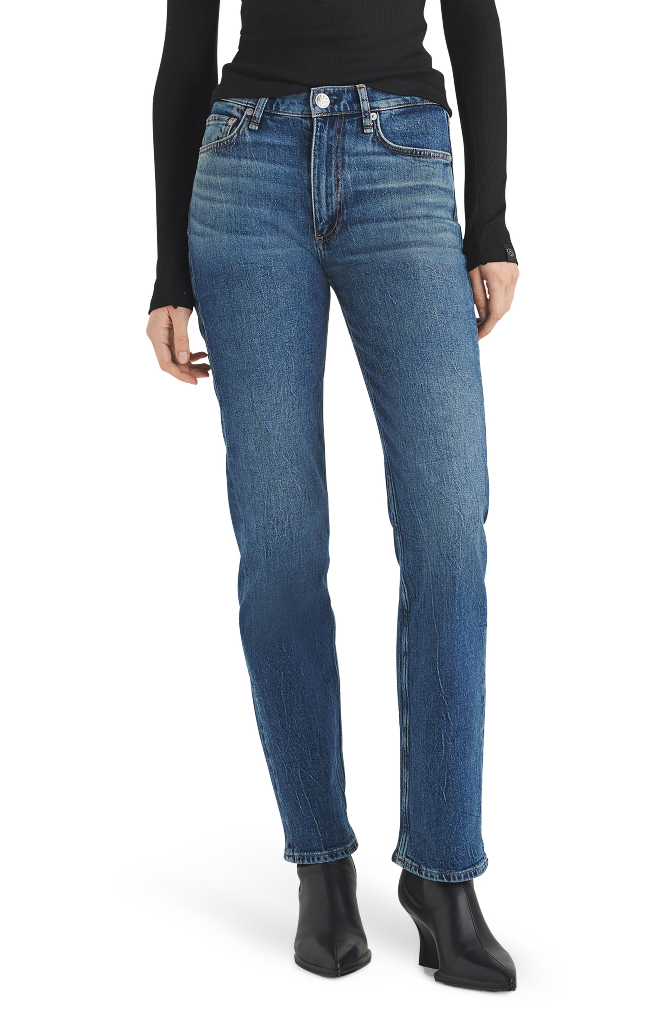 rag & bone Harlow Mid Rise Straight Leg Jeans