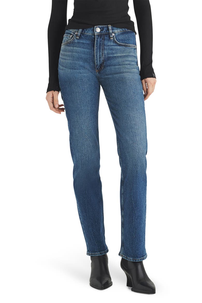 Harlow Mid Rise Straight Leg Jeans, Main, color, KENDRA