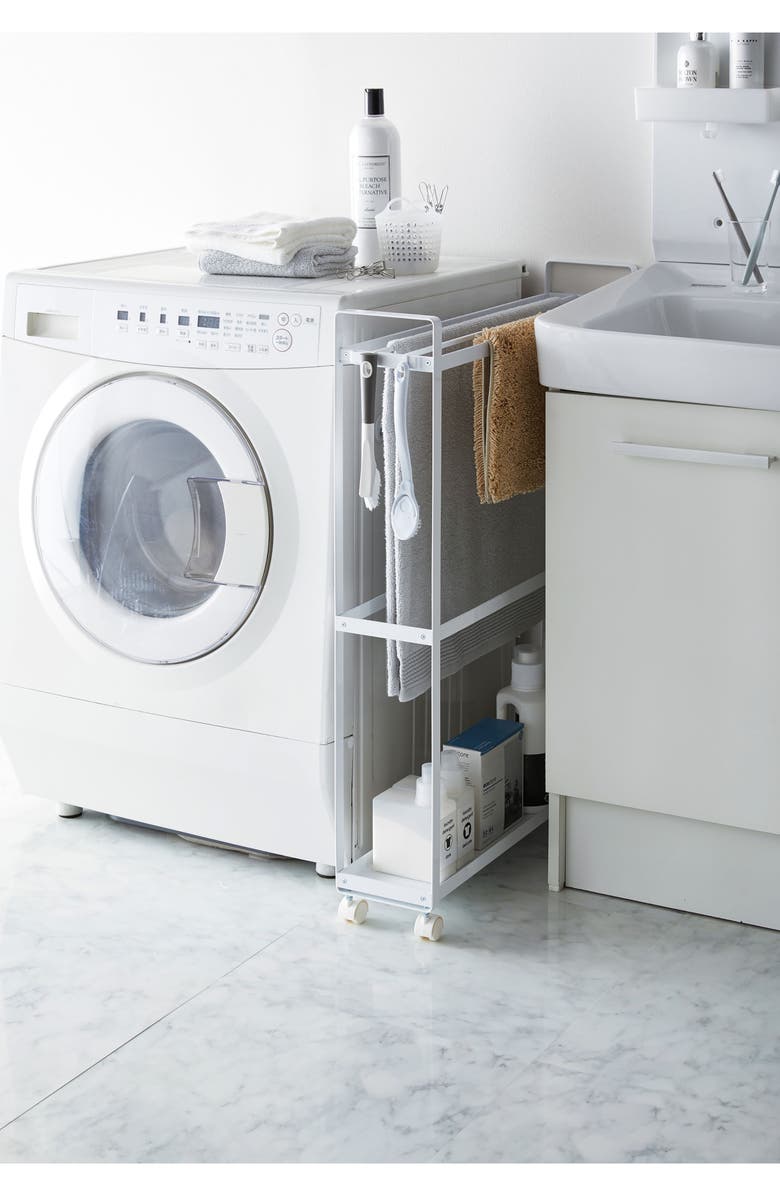 Yamazaki Rolling Towel Rack, Alternate, color, White