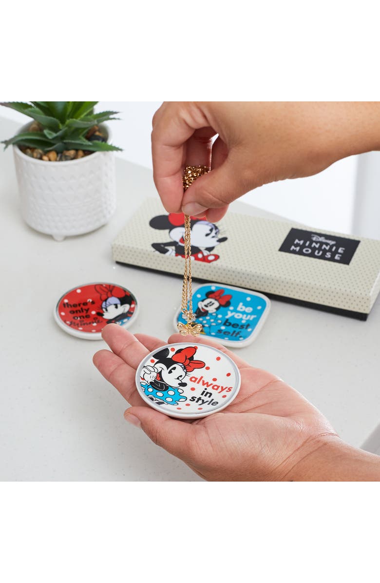 Disney Minnie Mouse Mini Trinket Tray Gift Set, 3 Piece, Alternate, color, Multi