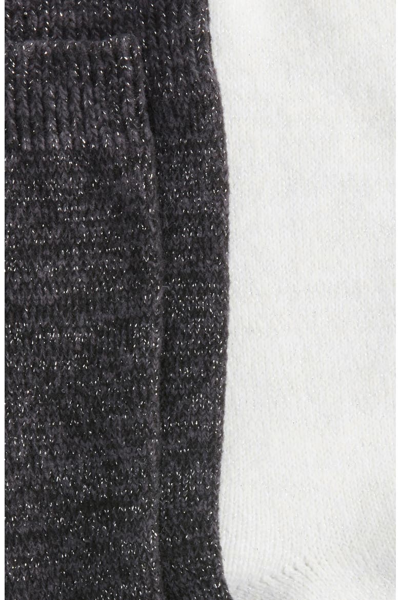Sparkle Assorted 2-Pack Marled Crew Socks, Alternate, color, IVORY PACK