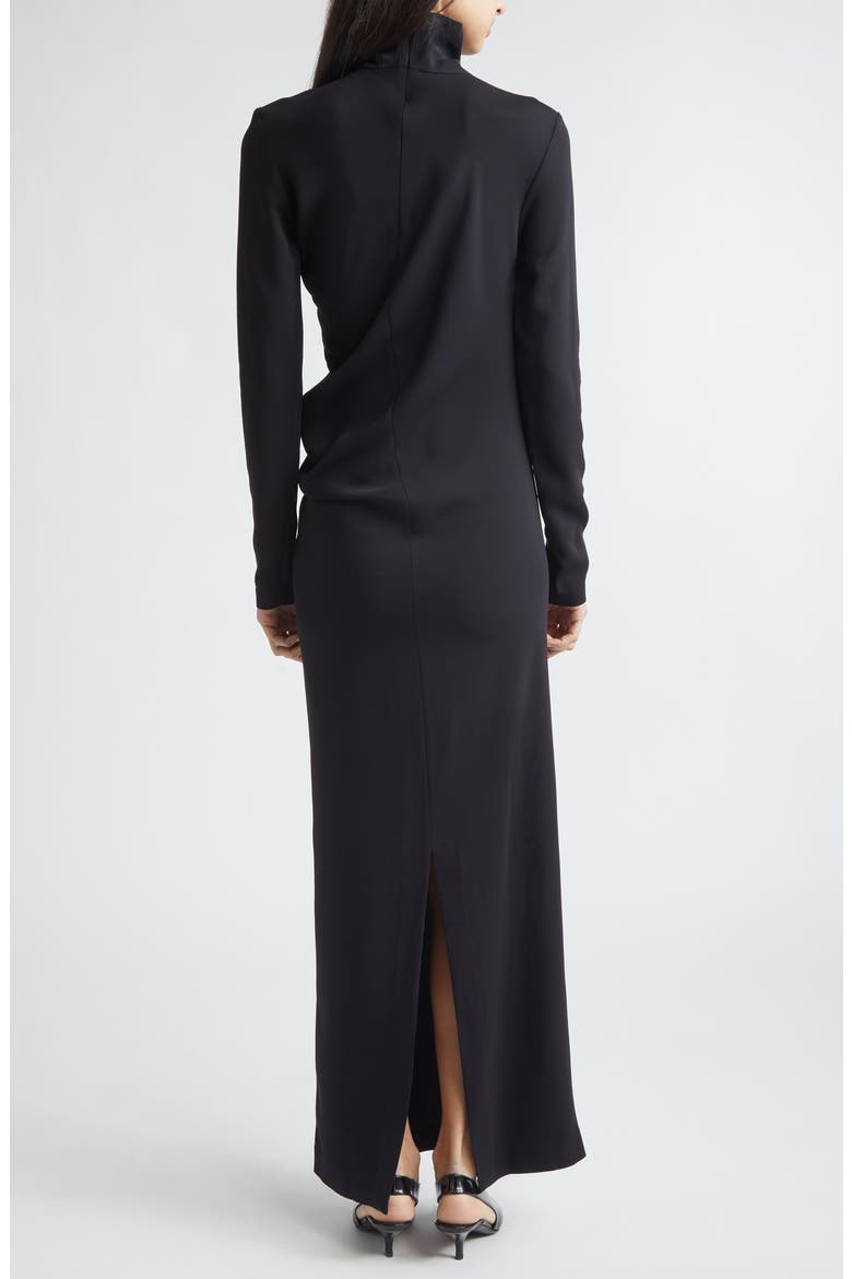 Twist Long Sleeve Dress, Alternate, color, BLACK