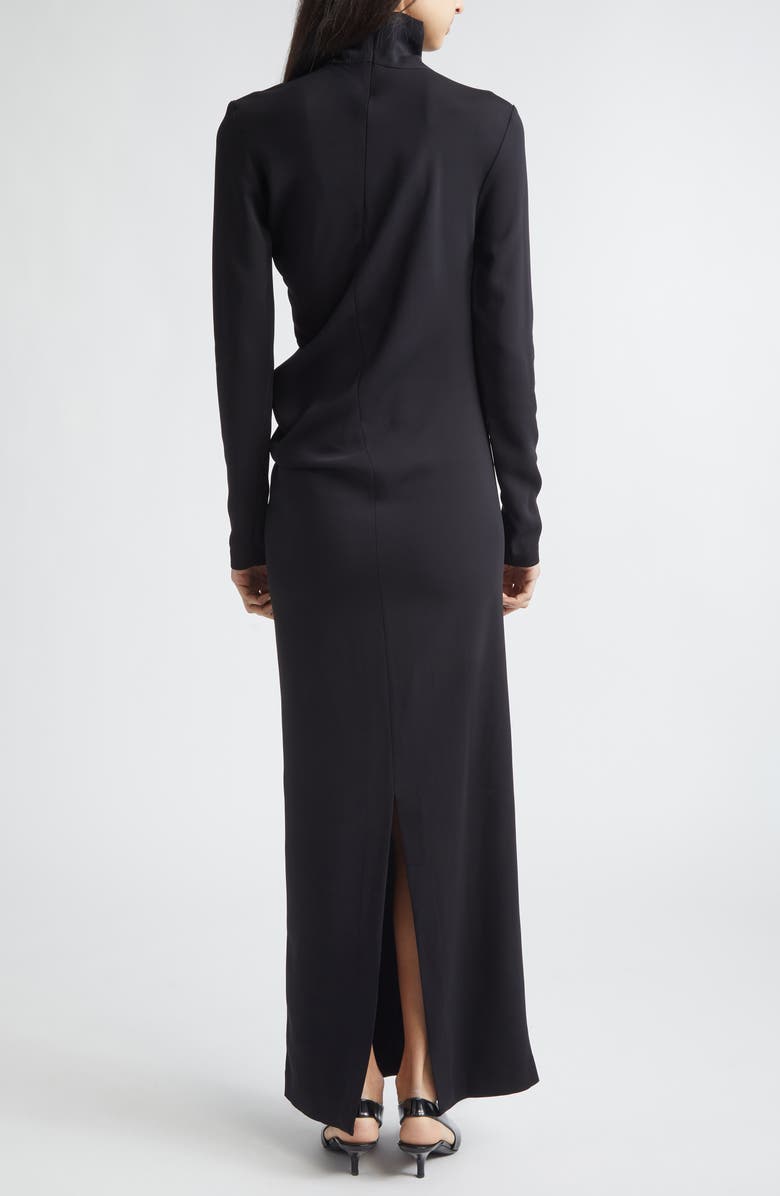 TOTEME Twist Long Sleeve Dress, Alternate, color, Black