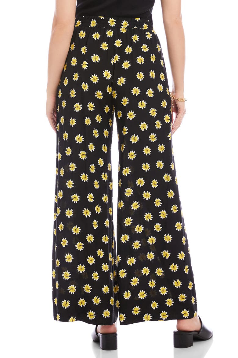 Floral Wide Leg Pants, Alternate, color, BLACK PRINT