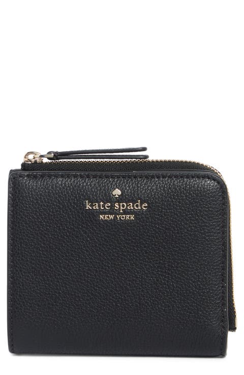 leila small pebbled leather wallet