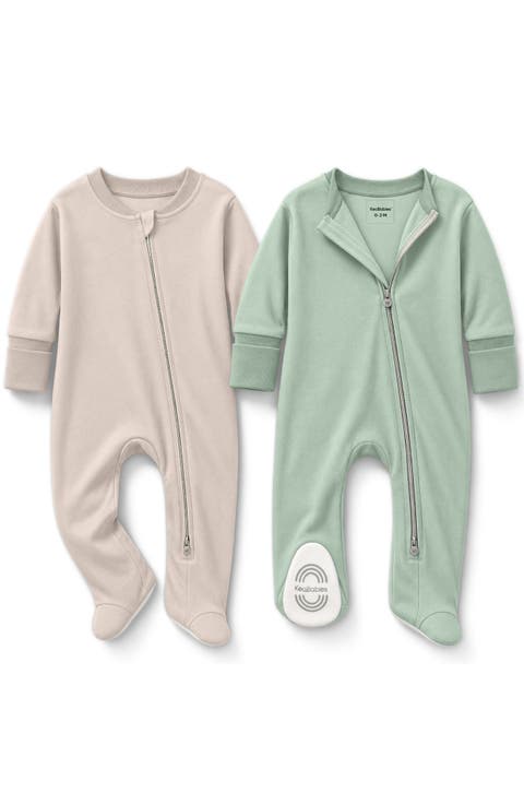 2-Pack Soothe Baby Sleep & Play Footies