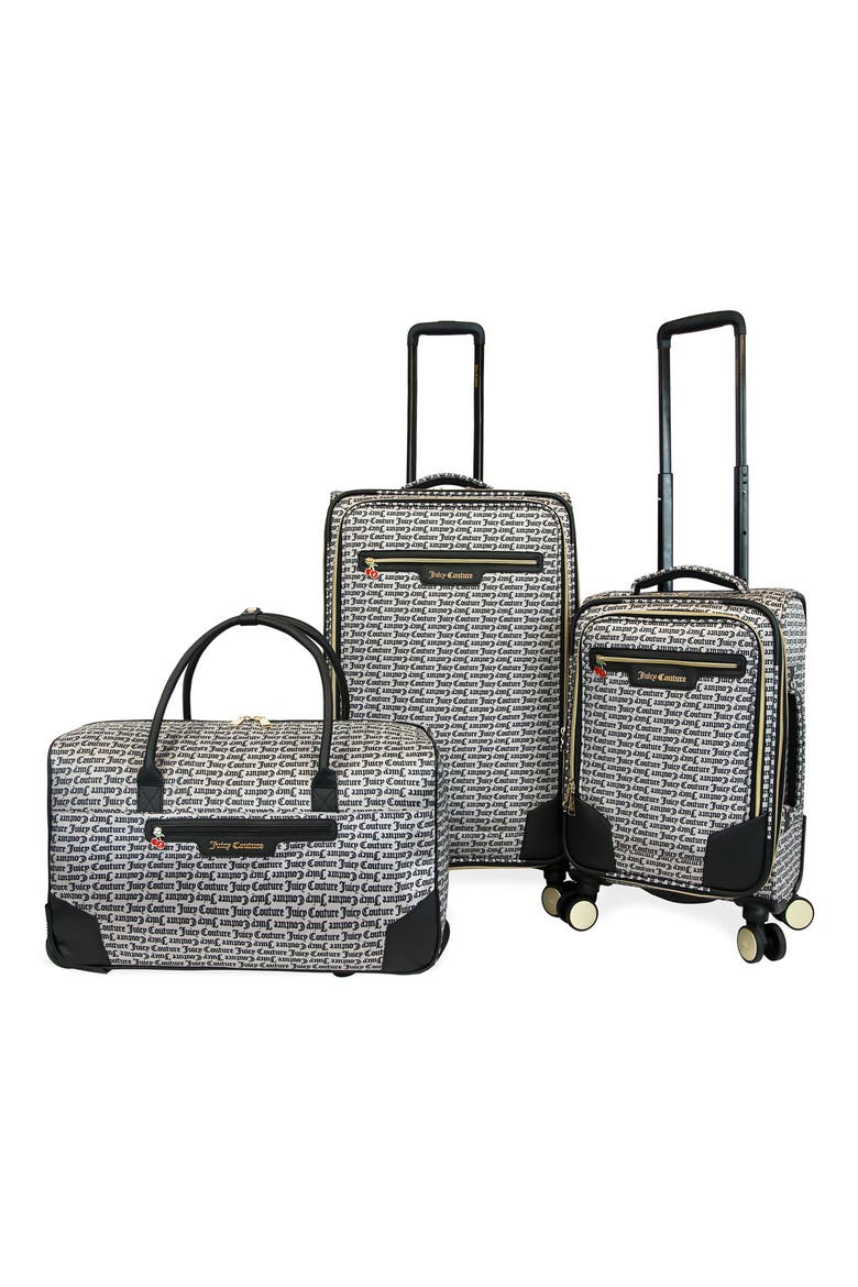 Evelyn 3-Piece Luggage Set, Main, color, JC BEIGE BLACK