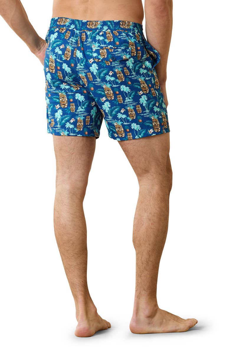 Tommy Bahama Rialto Tiki Tropics Swim Trunks, Alternate, color, Cobalt Haze