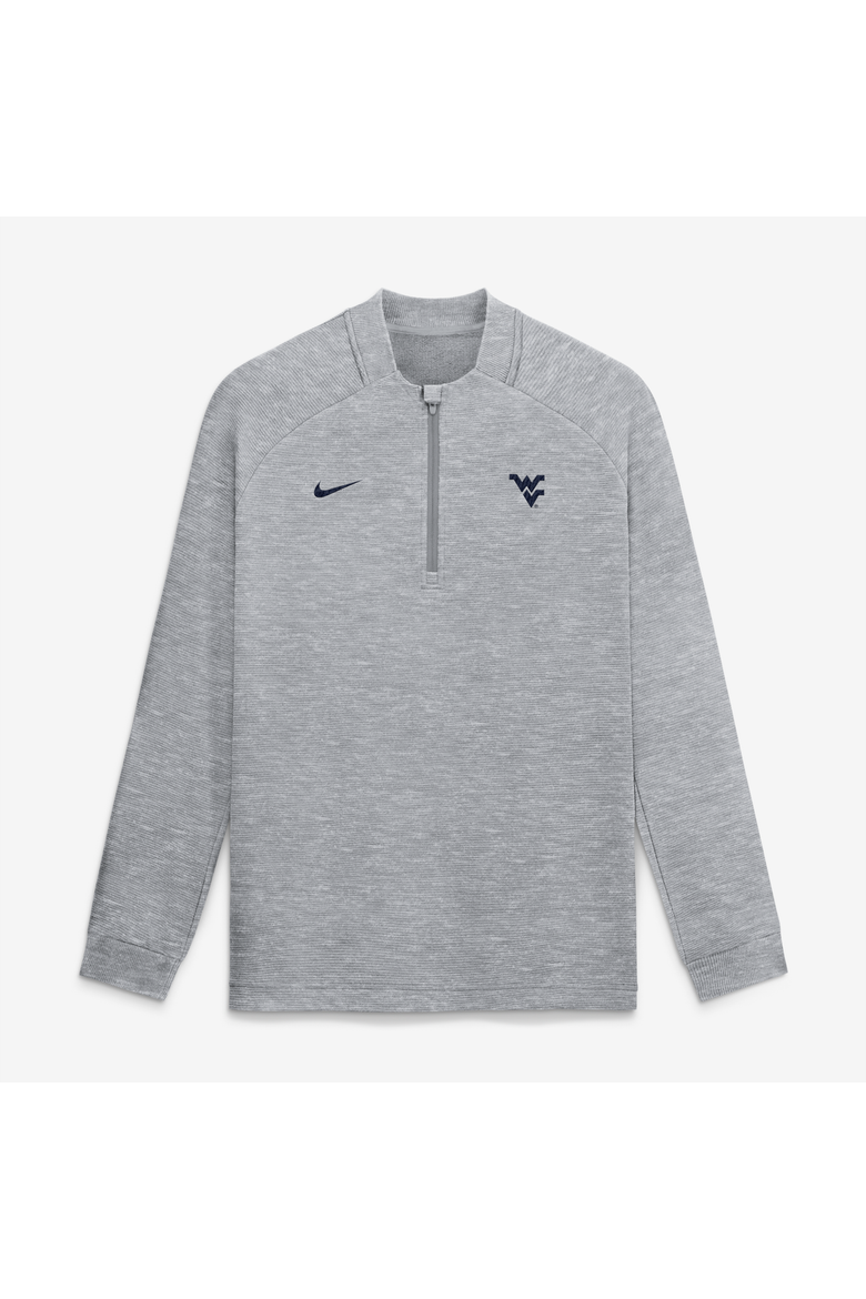 Men's Nike  Gray West Virginia Mountaineers Par Raglan Tri-Blend Therma-FIT Half-Zip Pullover, Main, color, Gray