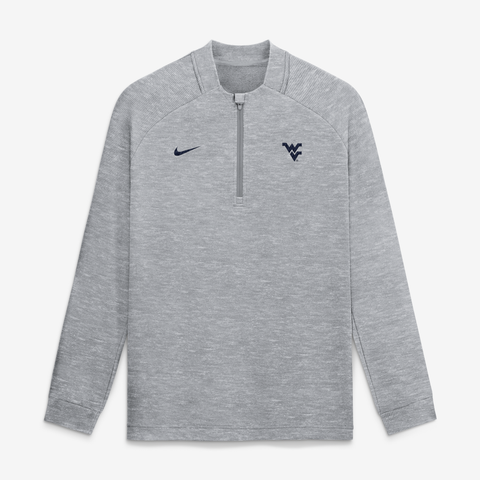 Men's Nike  Gray West Virginia Mountaineers Par Raglan Tri-Blend Therma-FIT Half-Zip Pullover