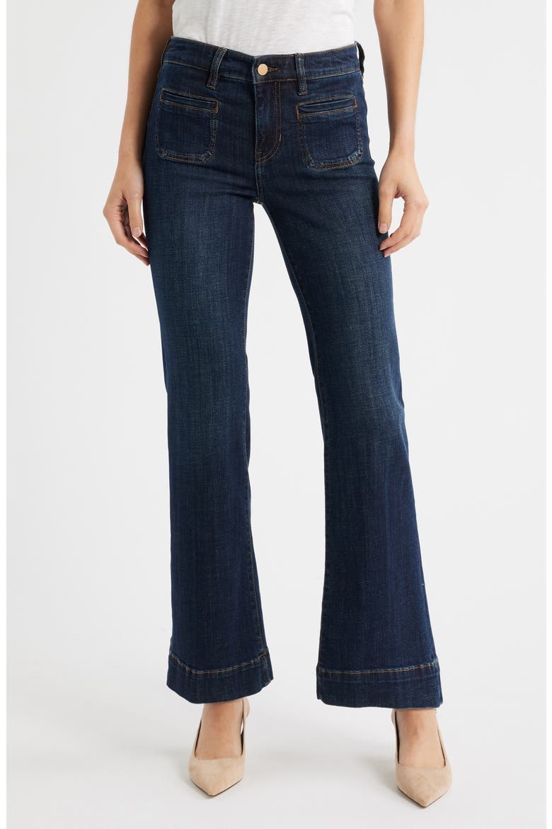 Lucy Patch Pocket Bootcut Jeans, Main, color, EASTMOOR