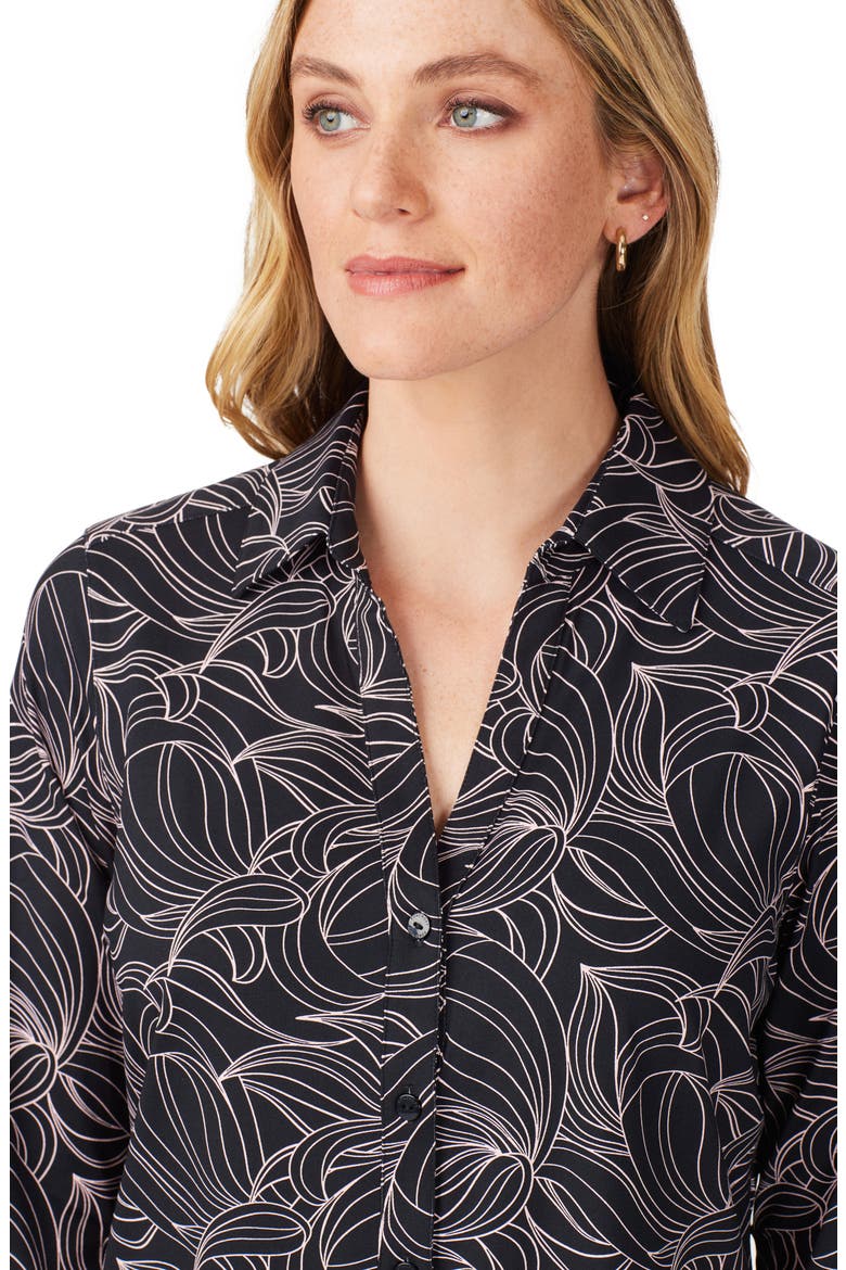 Swirling Slope Button-Up Shirt, Alternate, color, BLACK MULTI