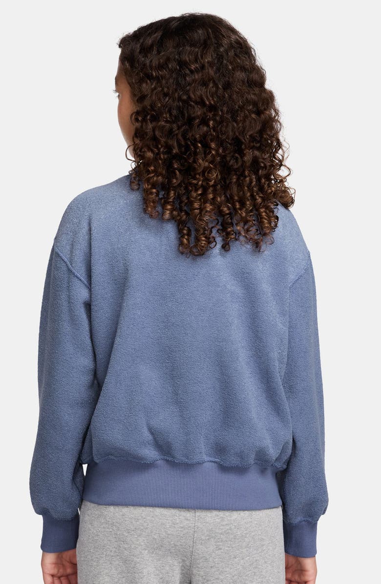 Nike Kids' Sportswear Cotton Fleece Cardigan, Alternate, color, World Indigo/ White