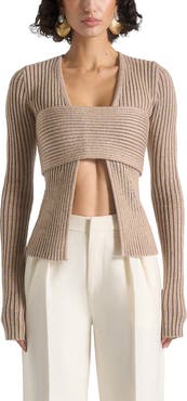 Manière De Voir Marisa 2-In-1 Knit Bandeau Cardigan