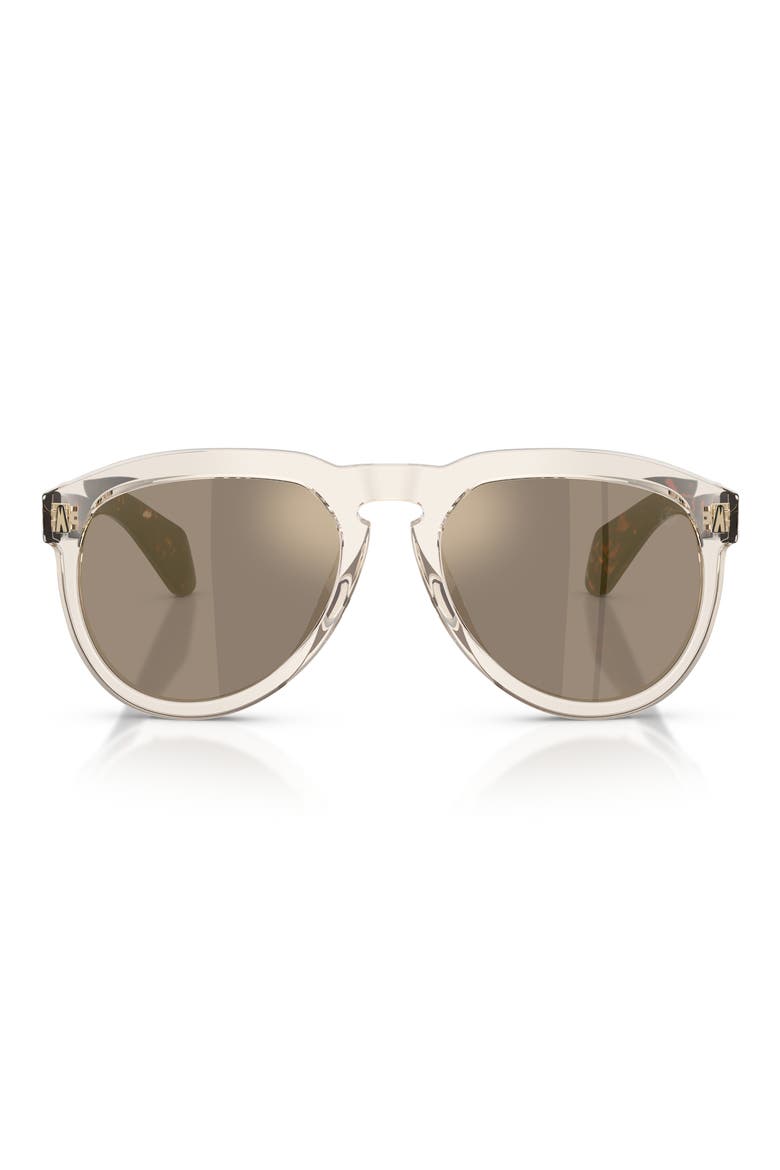 Isopleth 56mm Pilot Sunglasses, Main, color, BUTTER / MIRROR GOLD