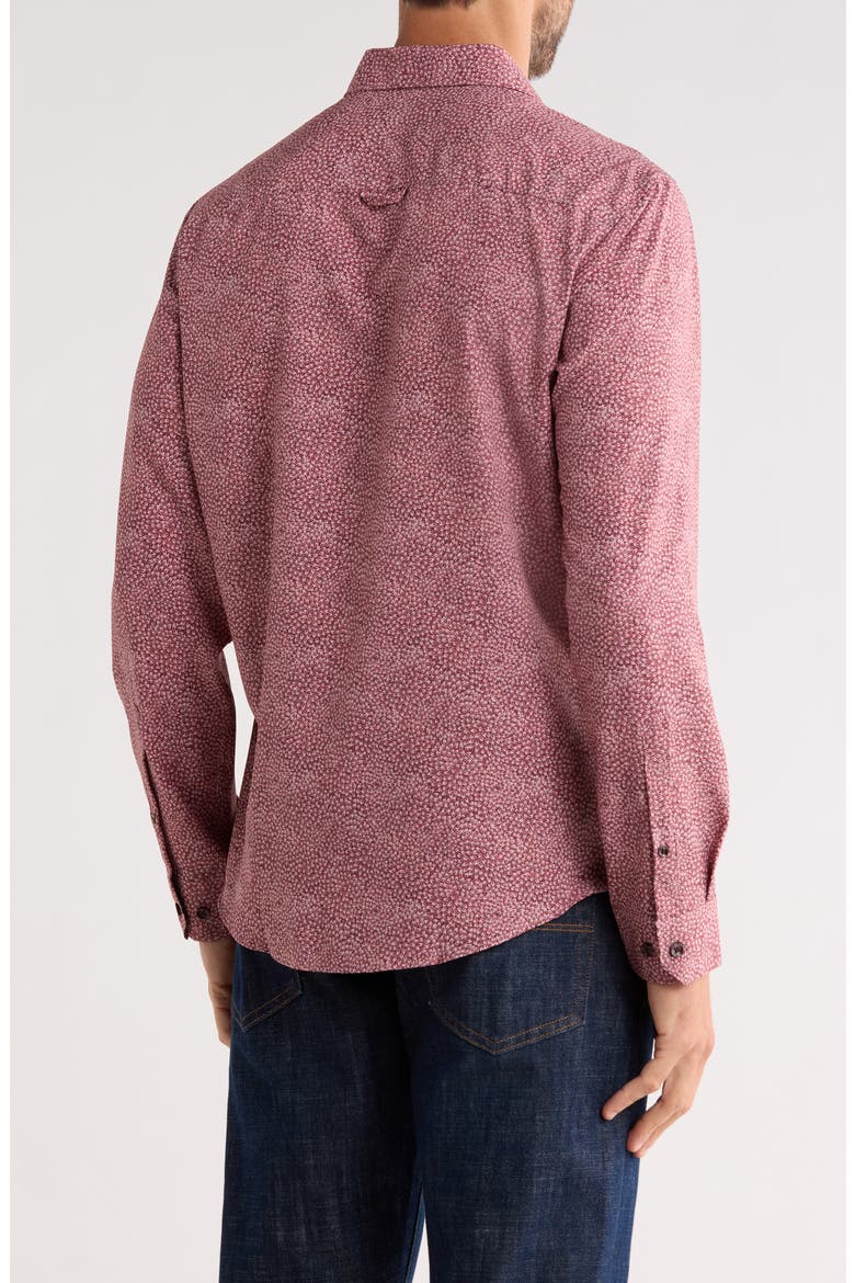 Elijah Button-Up Shirt, Alternate, color, BURGUNDY