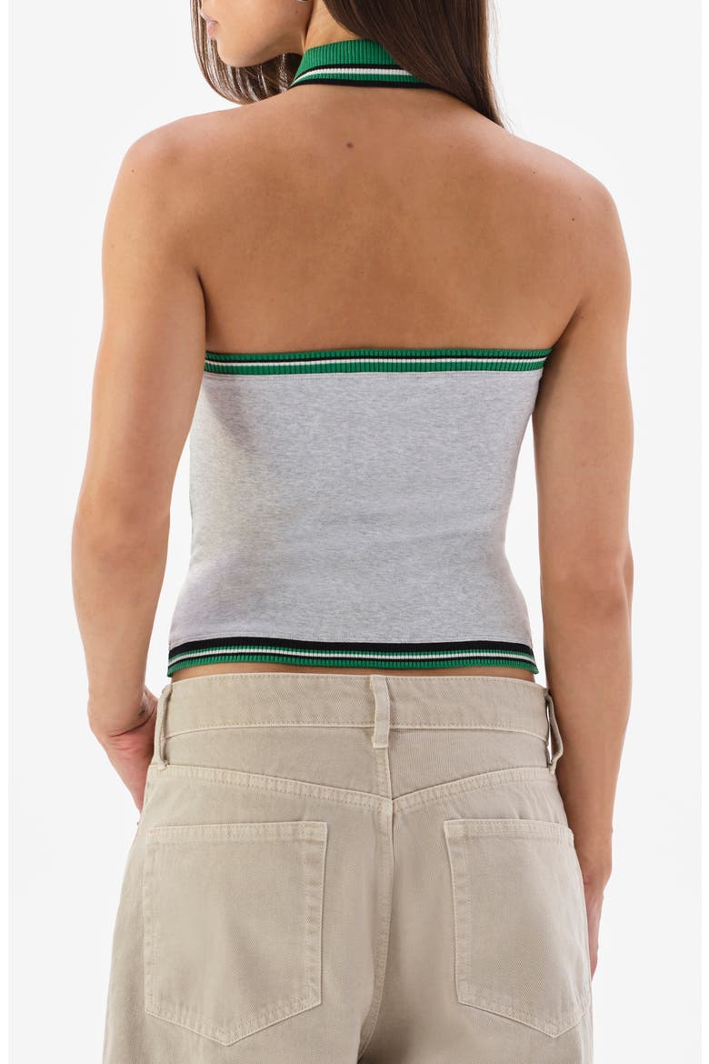 Collared Halter Tank, Alternate, color, EAGLES HEATHER GREY
