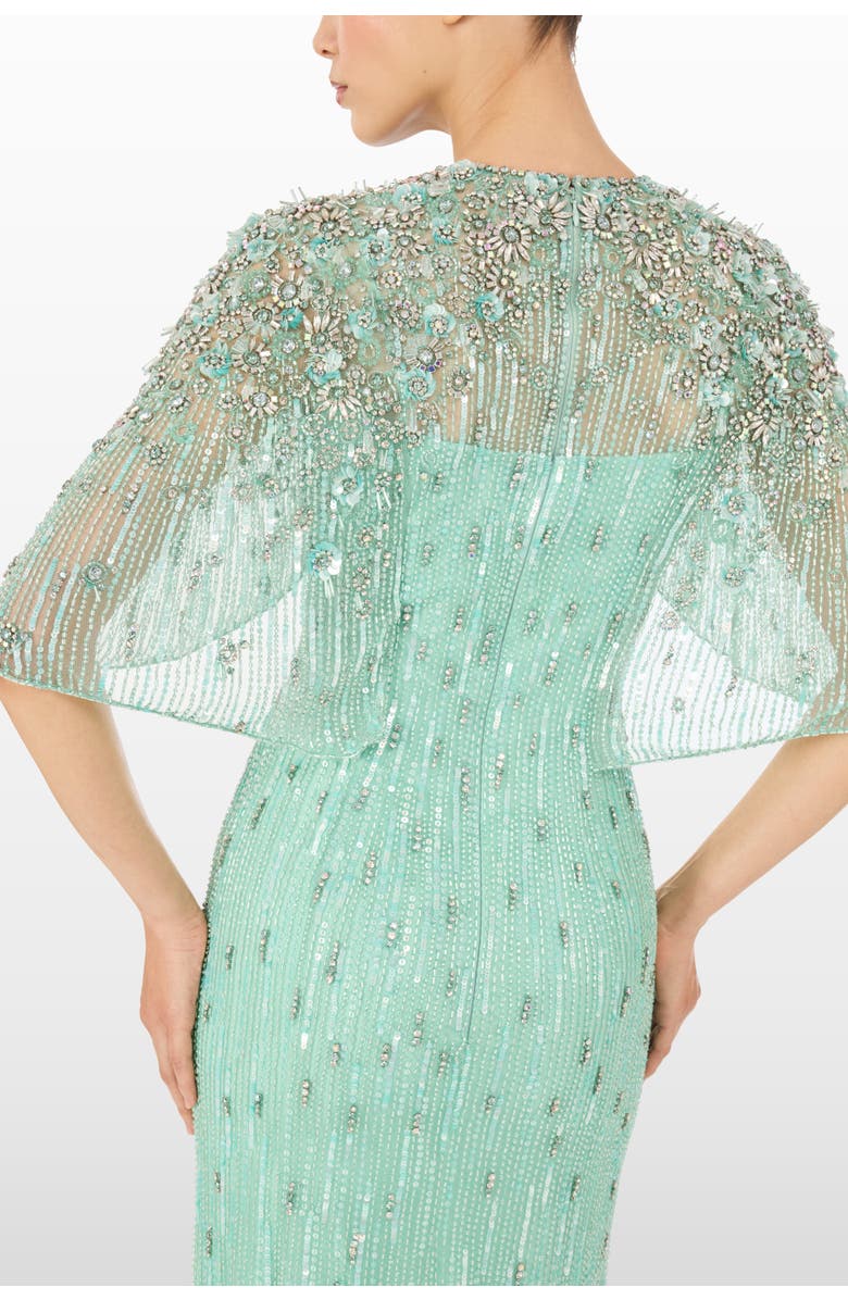 Jenny Packham Astra Sequin-Embellishment Maxi Dress, Alternate, color, Mint