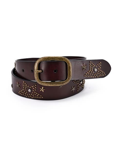 Glory Genuine Leather Star Studded Heritage Belt