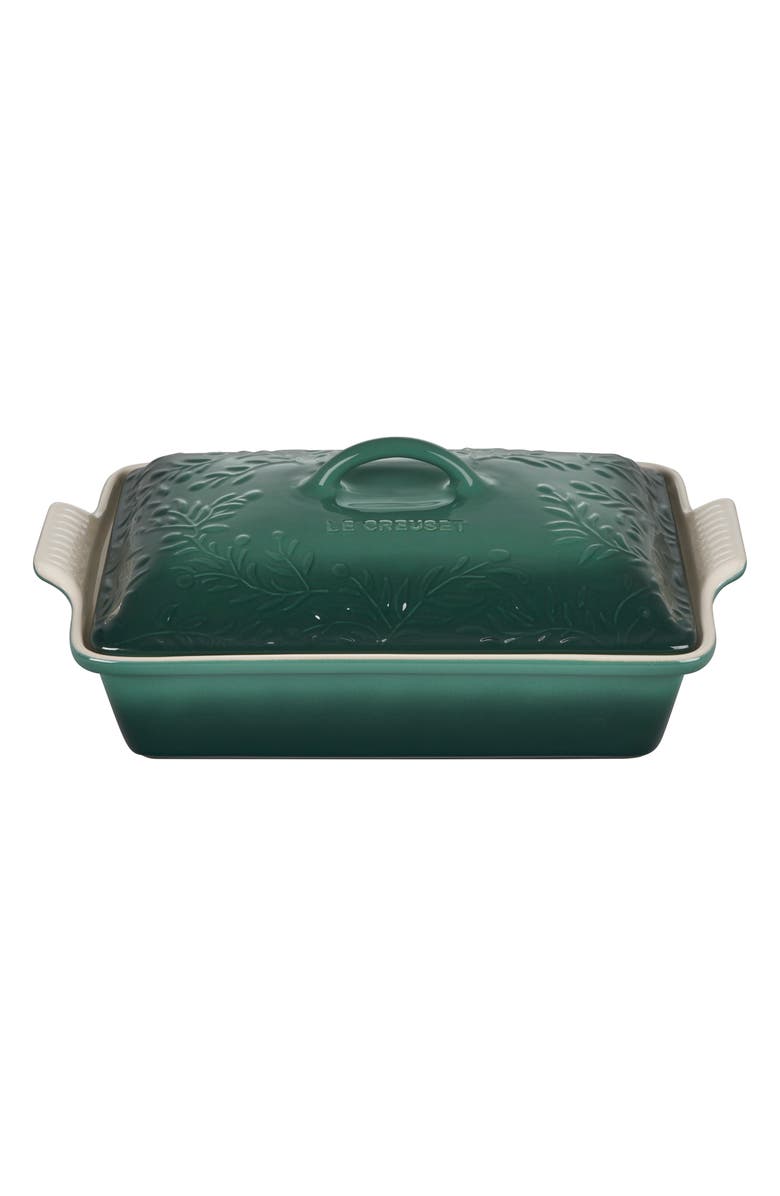 Le Creuset Heritage 2 1/2 Quart Covered Rectangular Stoneware Casserole, Main, color, 