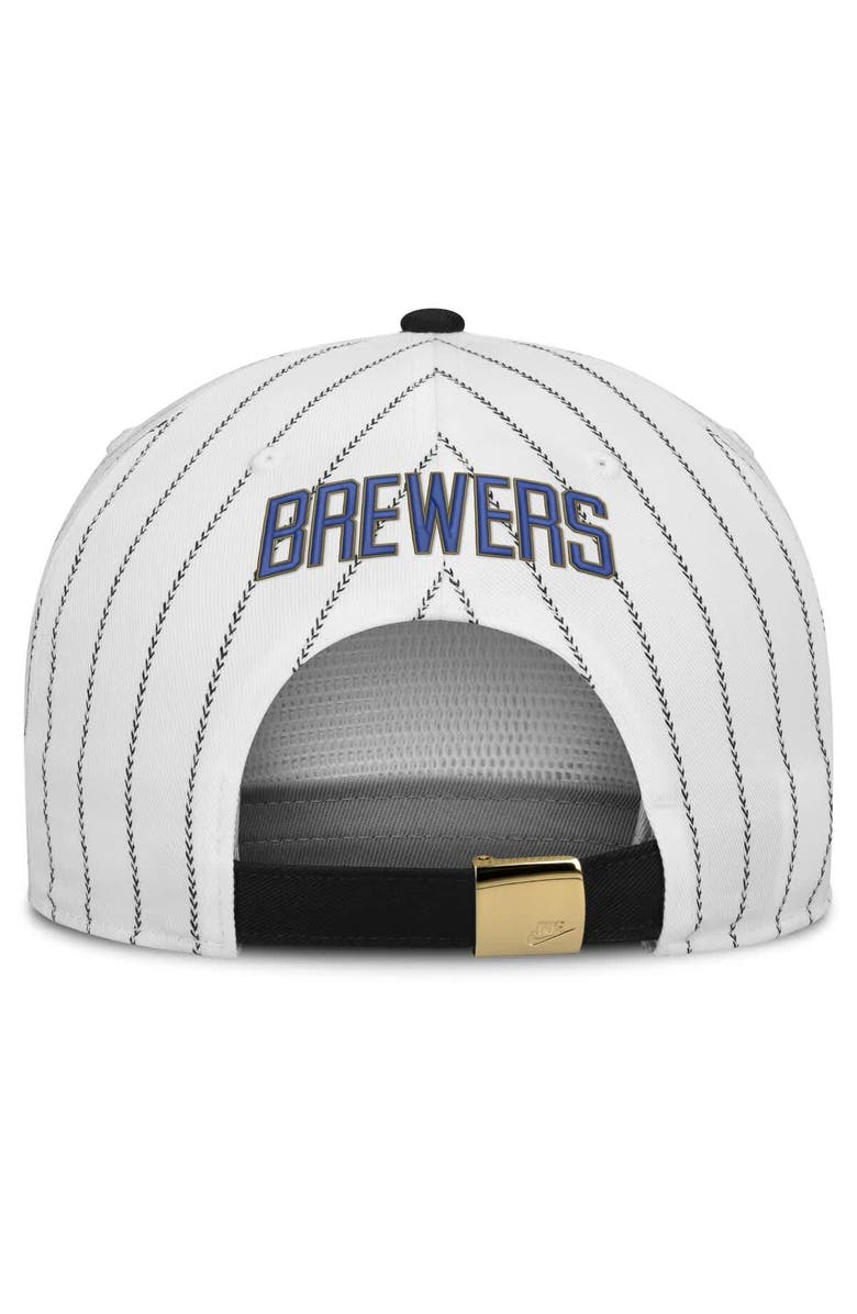 Nike Men's Nike White/Black Milwaukee Brewers Cooperstown Collection Pro Adjustable Hat, Alternate, color, White