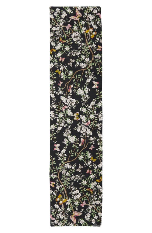 Echo Spring Unfolding Silk Oblong Scarf In Black