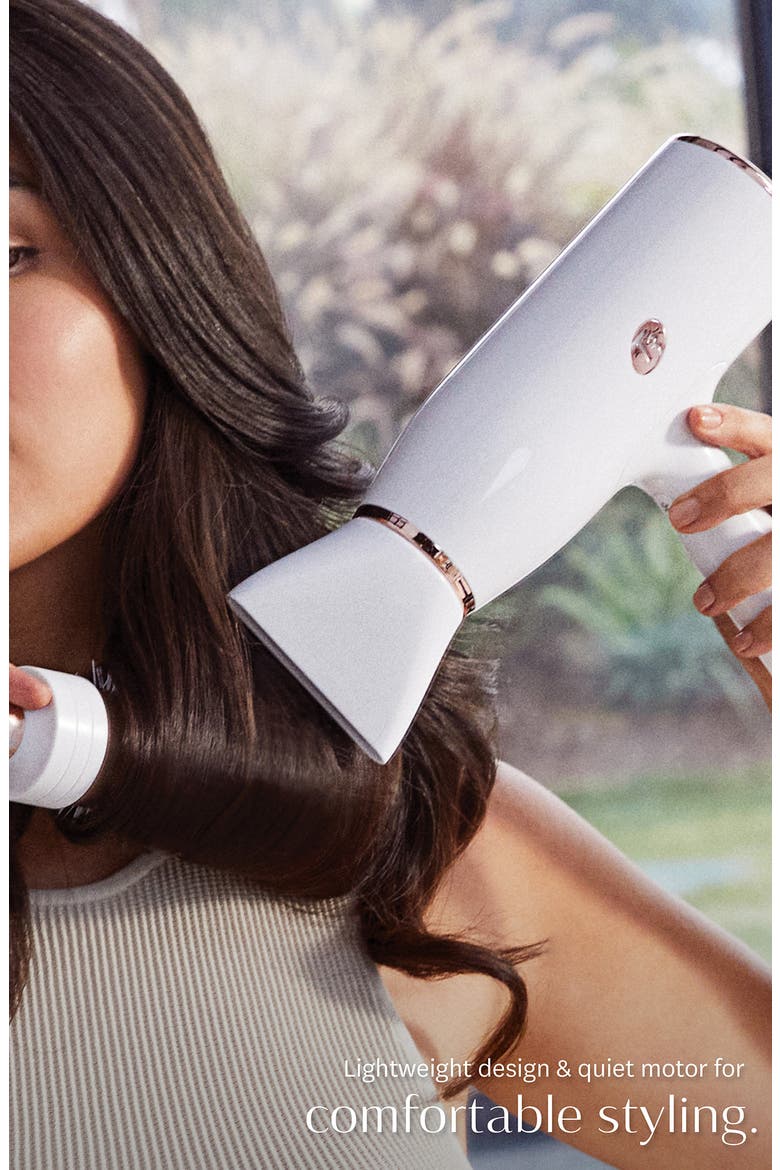 AireLuxe Professional Ionic Hair Dryer & Brush Set, Alternate, color, WHITE
