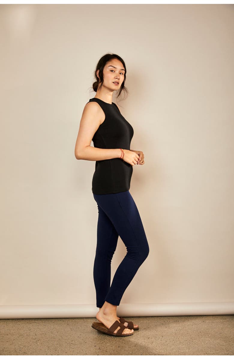 The Bshirt Nursing Rib Racer Vest, Alternate, color, Black